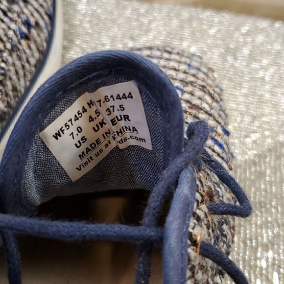 Not For Sale - KEDS Triple Metallic Boucle in Navy - Size 7 - Picture 7 of 9